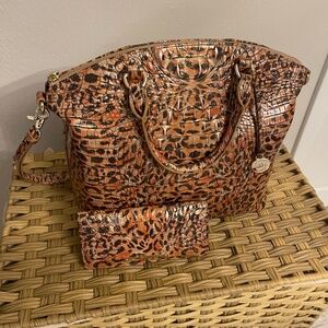 Brahmin Large Duxbury with Ady Wallet In Leopard Club